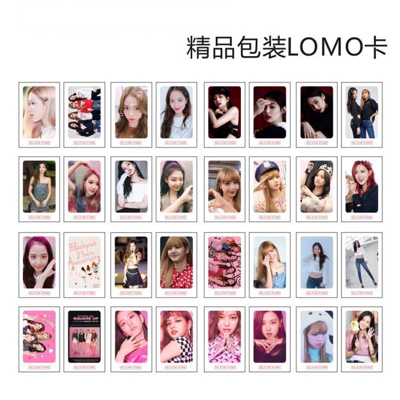 ( không hộp ) Lomo Blackpink bộ ảnh hộp 30 tấm ảnh thẻ hình nhóm nhạc idol Hàn quốc