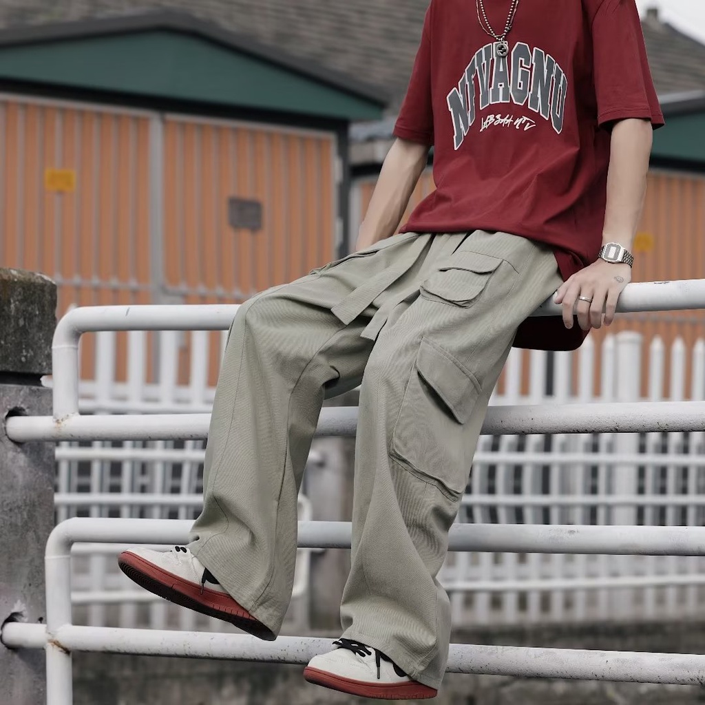 Quần Dài Ống Rộng Có 3 Màu Thời Trang Nam