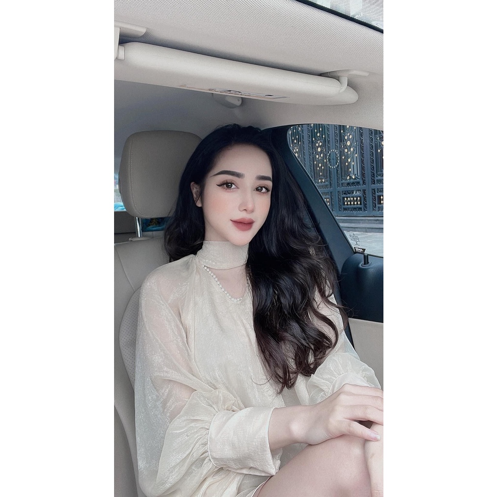 [HÀNG HOT]  Áo sơ mi tơ 2 lớp cổ nơ ngọc ✨ | BigBuy360 - bigbuy360.vn