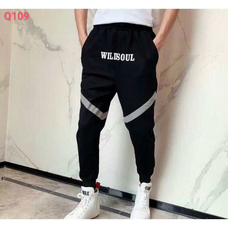 &lt;FREE SHIP&gt; QUẦN JOGGER KAKI PHẢN QUANG VẢI CO GIẢN, DÀY DẶN