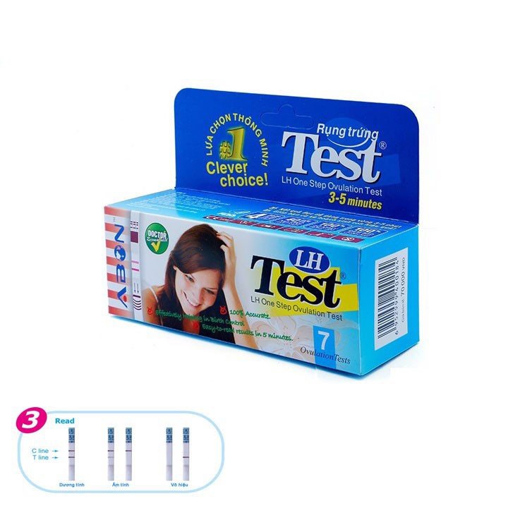 [CHÍNH HÃNG] Que thử rụng trứng - Bộ test LH ABON 7 que/hộp (Mỹ)