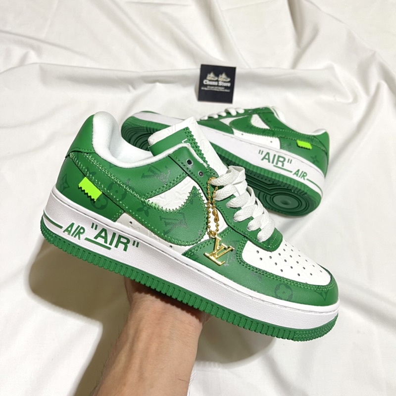 Giày thể thao AF1 LV Xanh Trắng + Các Màu  Giầy Air Force 1 Low KWONDO1 X FEACEMINUSONE nam nữ fullboxbill