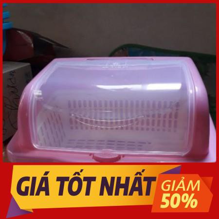 Kệ chén đa năng việt nhật 1 tầng - Kệ úp chén có nắp đậy tiện lợi