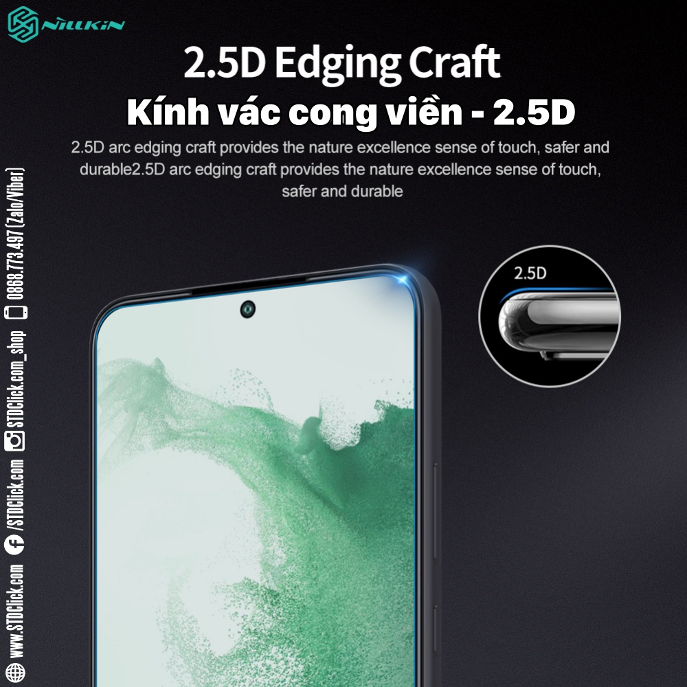 KÍNH CƯỜNG LỰC SAMSUNG S22 PLUS 5G NILLKIN H+PRO CHÍNH HÃNG