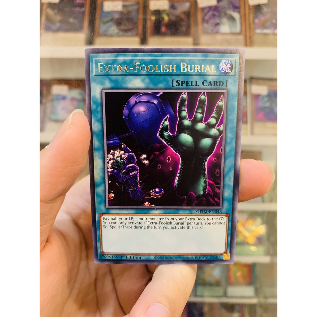 Thẻ Bài YugiOh! Mã GEIM-EN043 - Extra-Foolish Burial - Rare - 1st Edition