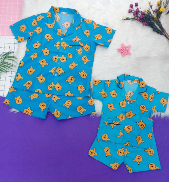 Set pijama Mẹ và bé bigsize ( đến 80kg)