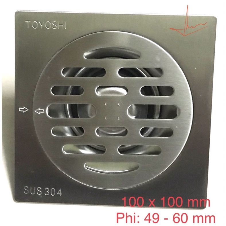 Phểu thu nước sàn cao cấp inox SUS 304 TOYOSHI