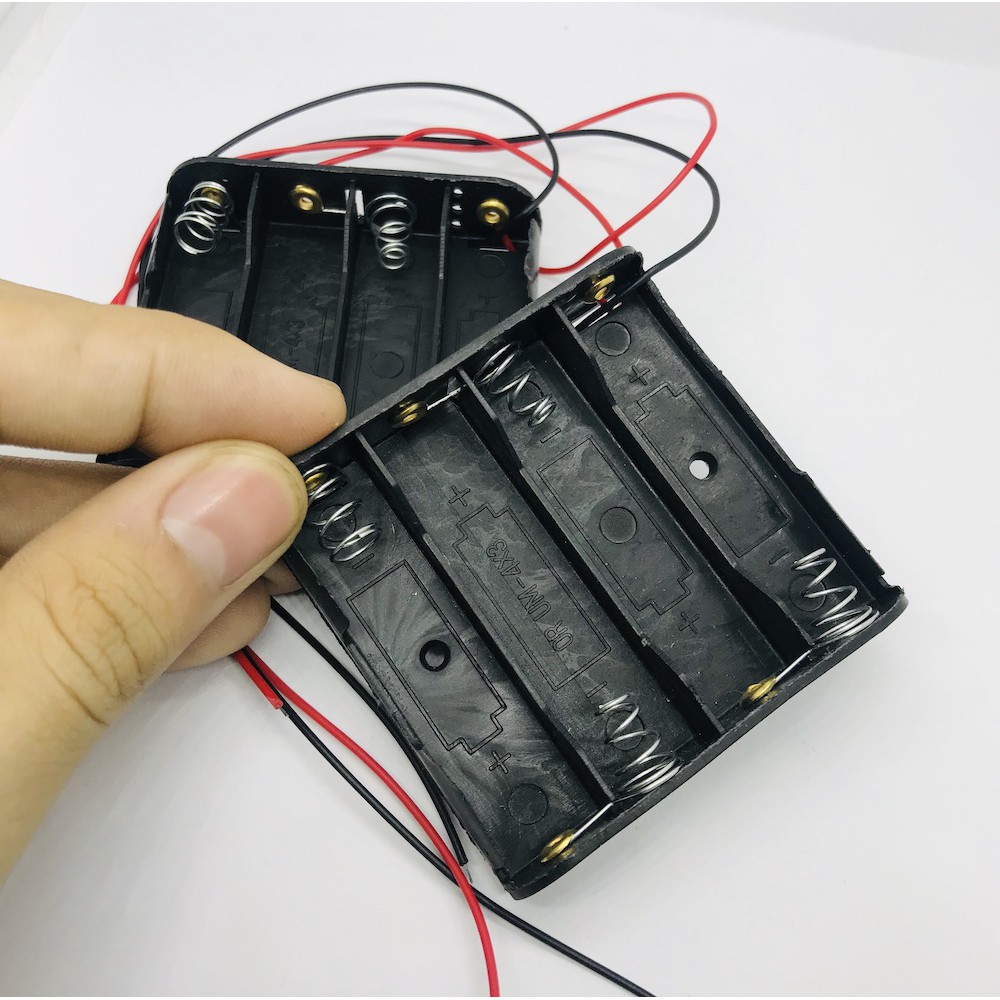 Đế pin tiểu cho pin AA dùng 4 pin nối tiếp - LK0182