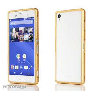 ỐP viền nhôm chỉ vàng Sony C4 tặng kính cường lực