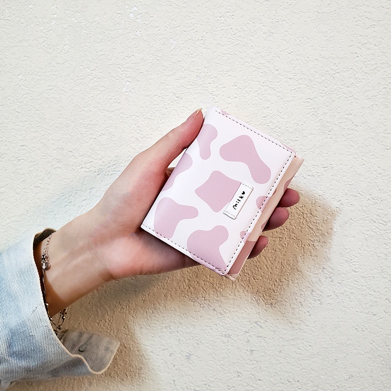 Ví Nữ Da Bò Gấp Làm Ba Thời Trang Hàn