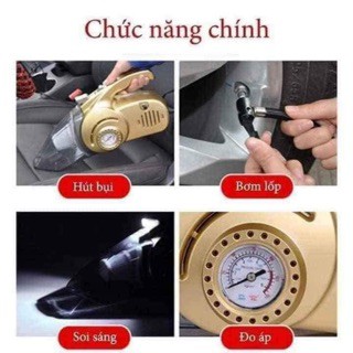 Máy hút bụi ô tô kiêm bơm lốp đa năng 4in1