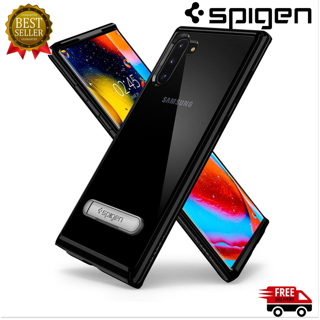 [HÀNG CHÍNH HÃNG] Ốp Samsung Galaxy Note 10 Spigen Ultra Hybrid S mặt lưng PC trong suốt không ngã màu