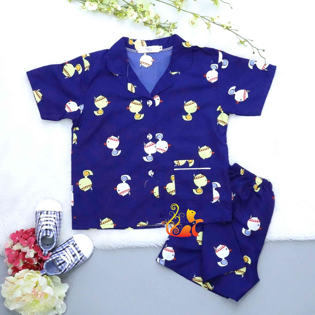 Đồ Mặc Nhà &quot;Vịt lông vũ&quot; Pijama Kate Thái - Cho Bé 8 - 38kg.