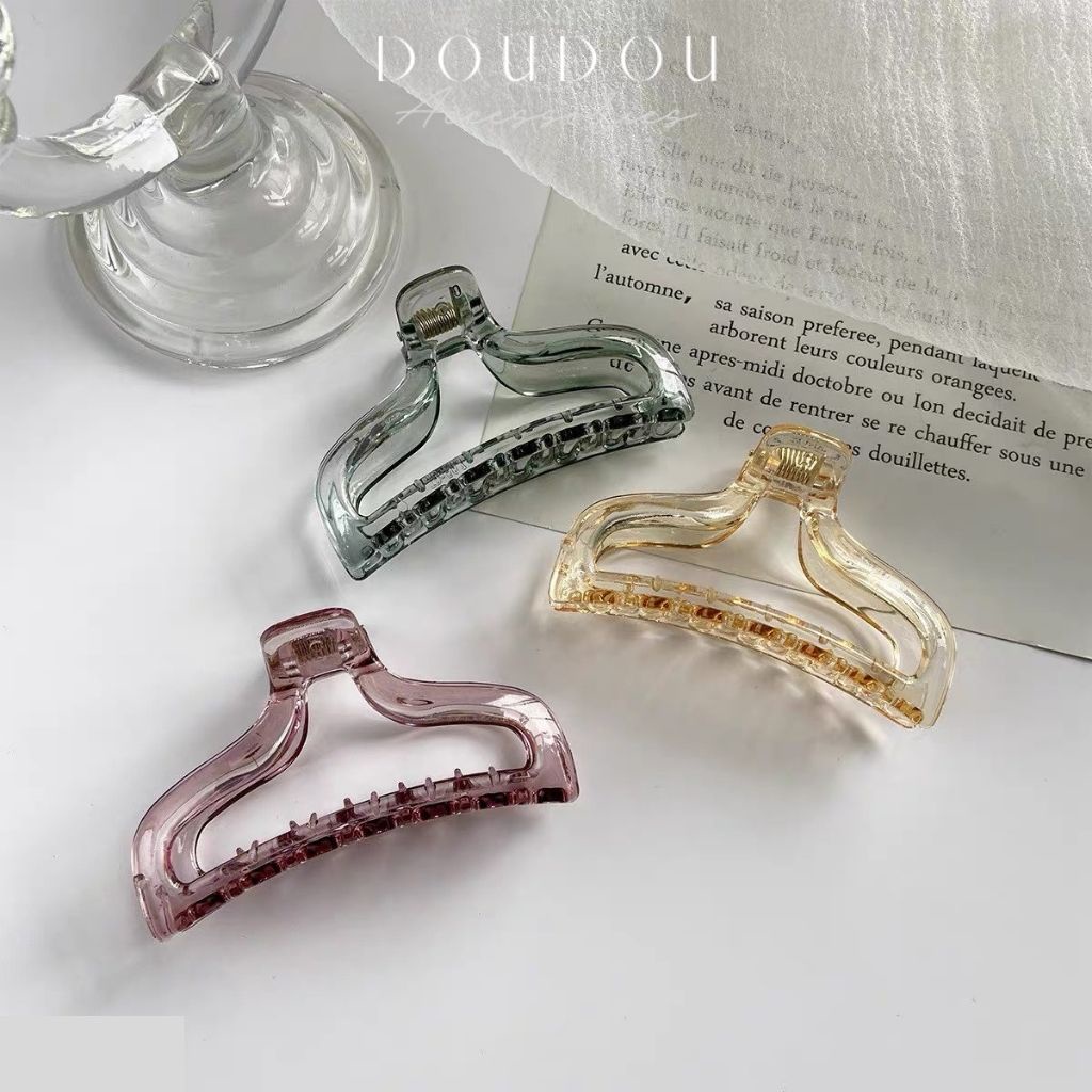 (XẢ KHO THANH LÝ) Phụ kiện kẹp tóc xinh DOUDOU Cặp tóc Kẹp càng cua Hàn Quốc cỡ lớn cho nữ đuôi cá hot trend ZJ034