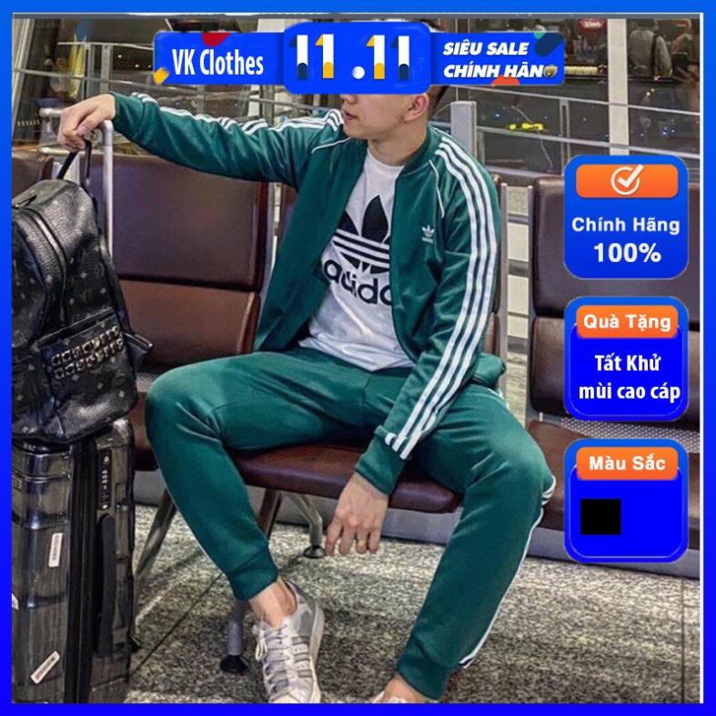 Bộ Thể Thao adidas Nam Vải Umi Thêu Logo Chắc Chắn, Bộ Quần áo adidas Thu Đông Phong Cách Thể Thao -BTD10 !