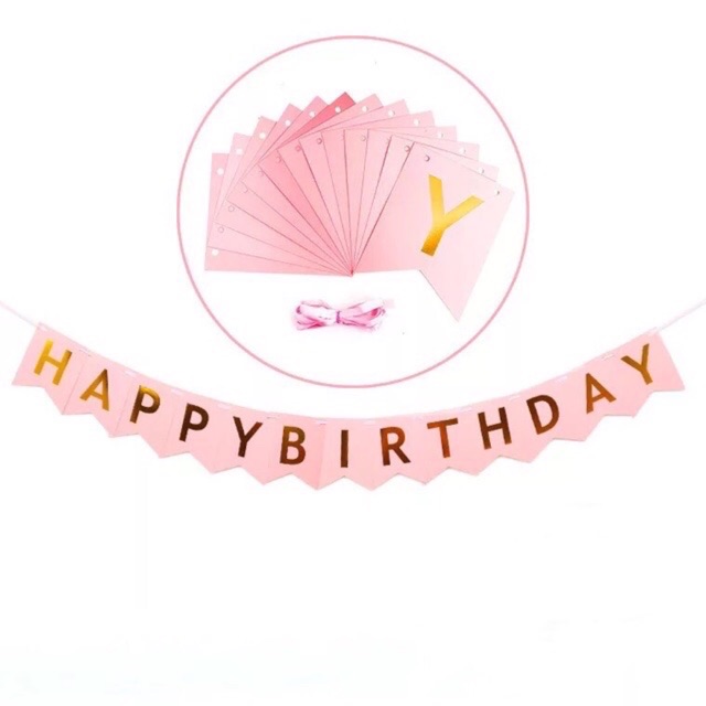 Dây chữ Happy brithday trang trí sinh nhật