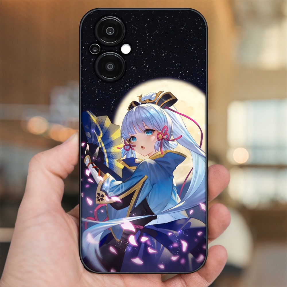 Ốp lưng Oppo Reno 8Z 5G viền đen in hình Ayaka Genshin Impact