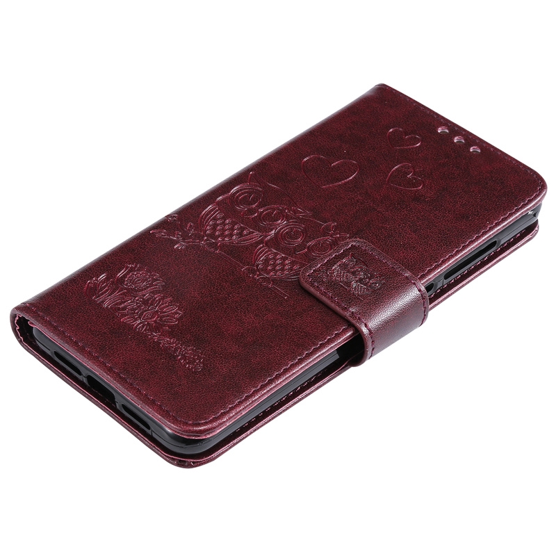 For ZTE Blade V9 Vita Emboss Leather Phone Case Owl Shockproof Stand Flip Cases