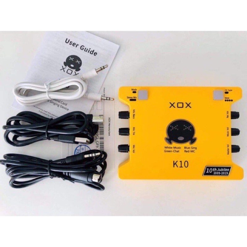 combo thu âm livestream Takstar SM8B và suondcard K10 2020 bản kỉ niệm 10 năm XOX