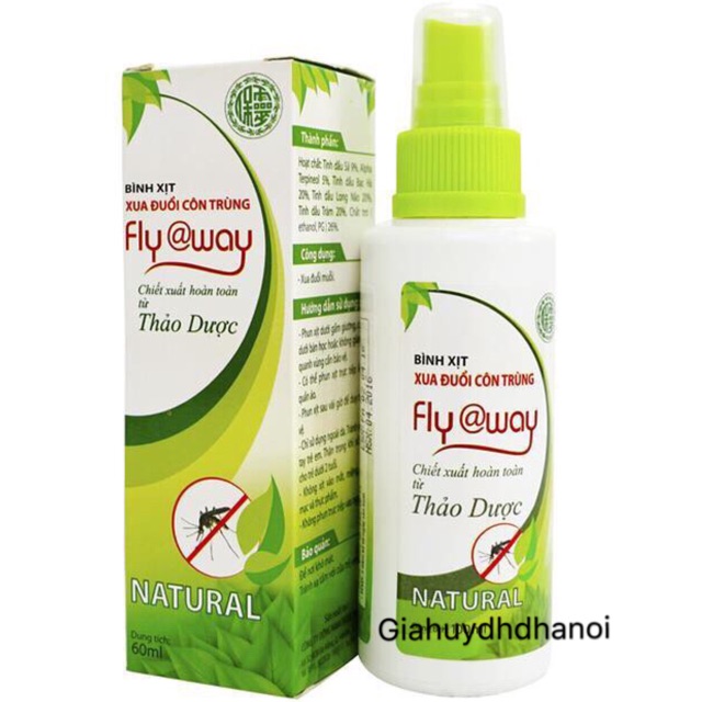 Bình Xịt Muỗi Thảo Dược Fly@way (chai 60ml)
