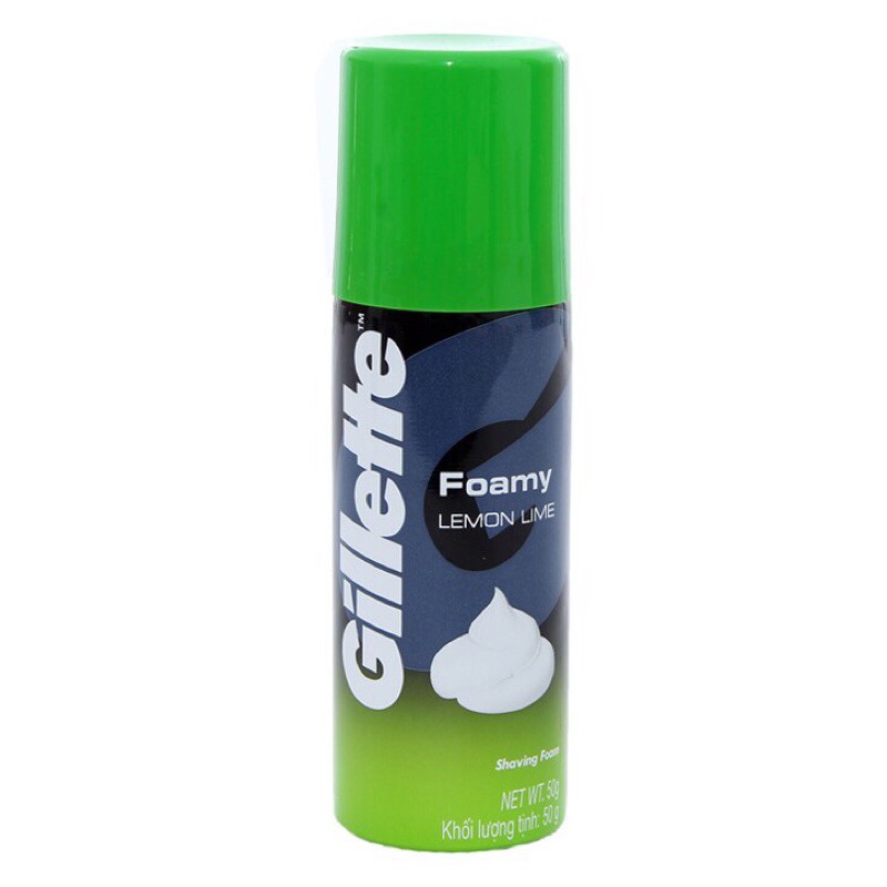 Bọt cạo râu Gillette Foamy Lemon Lime 50g