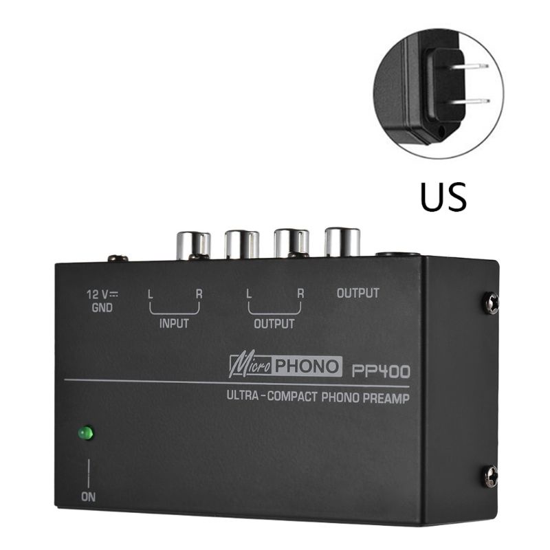 Bộ Khuếch Đại Âm Thanh Phono Preamp Rca 1 4Inch Giao Diện Trs Preamp PP400 Phích Cắm EU