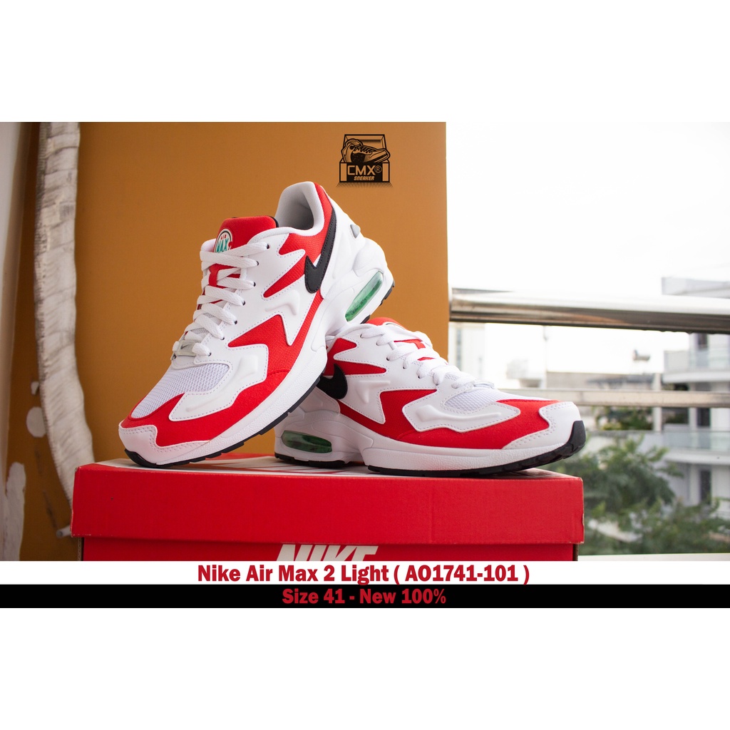 [ HÀNG CHÍNH HÃNG ] Giày Nike Air Max 2 Light White/Black Red ( AO1741-101 ) - HÀNG CHÍNH HÃNG 100%