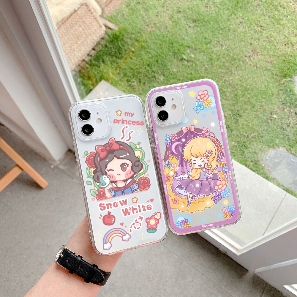Ốp Điện Thoại Tpu Dẻo Họa Tiết Công Chúa Disney Cho iPhone 11 12 13 pro max XS X XR XSMax 7 8 6 6s plus 5 4 SE 2020