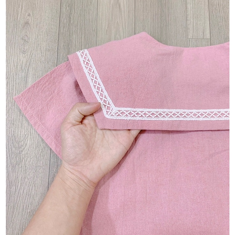 Bộ hồng Melisa cổ thuỷ thủ - HÀNG SALE KO ĐỔI TRẢ