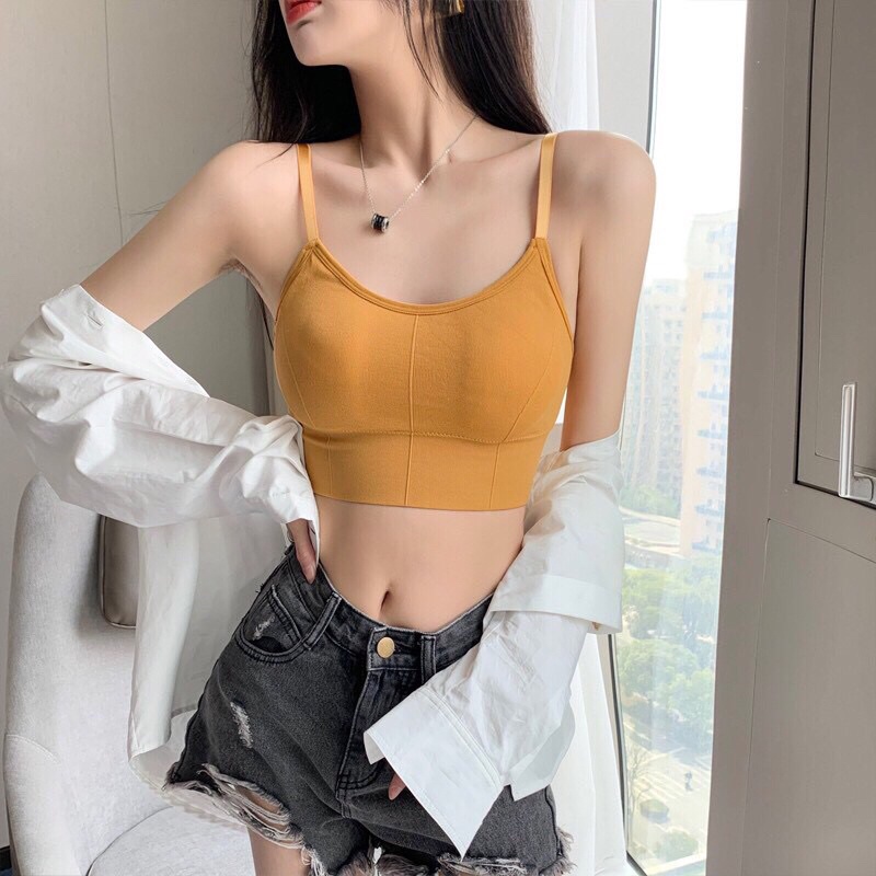 Áo Bra Nữ  Hot Trent  Áo Tập Gym Bra Gân Bo Khoét Lưng Phiên Bản Mới Siêu Co dãn [FREESHIP 99K]