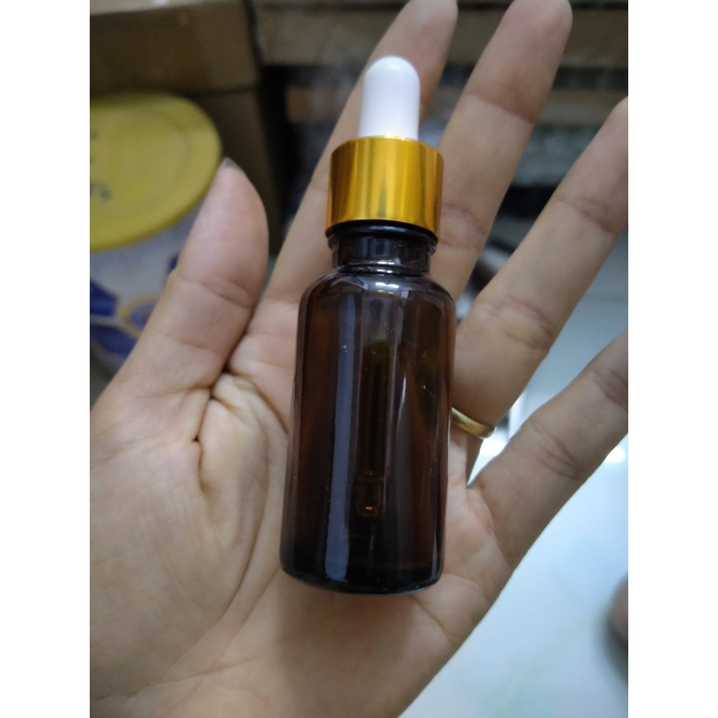 Lọ 20ml chiết serum thủy tinh nắp bóp -Chai tinh dầu 20ml