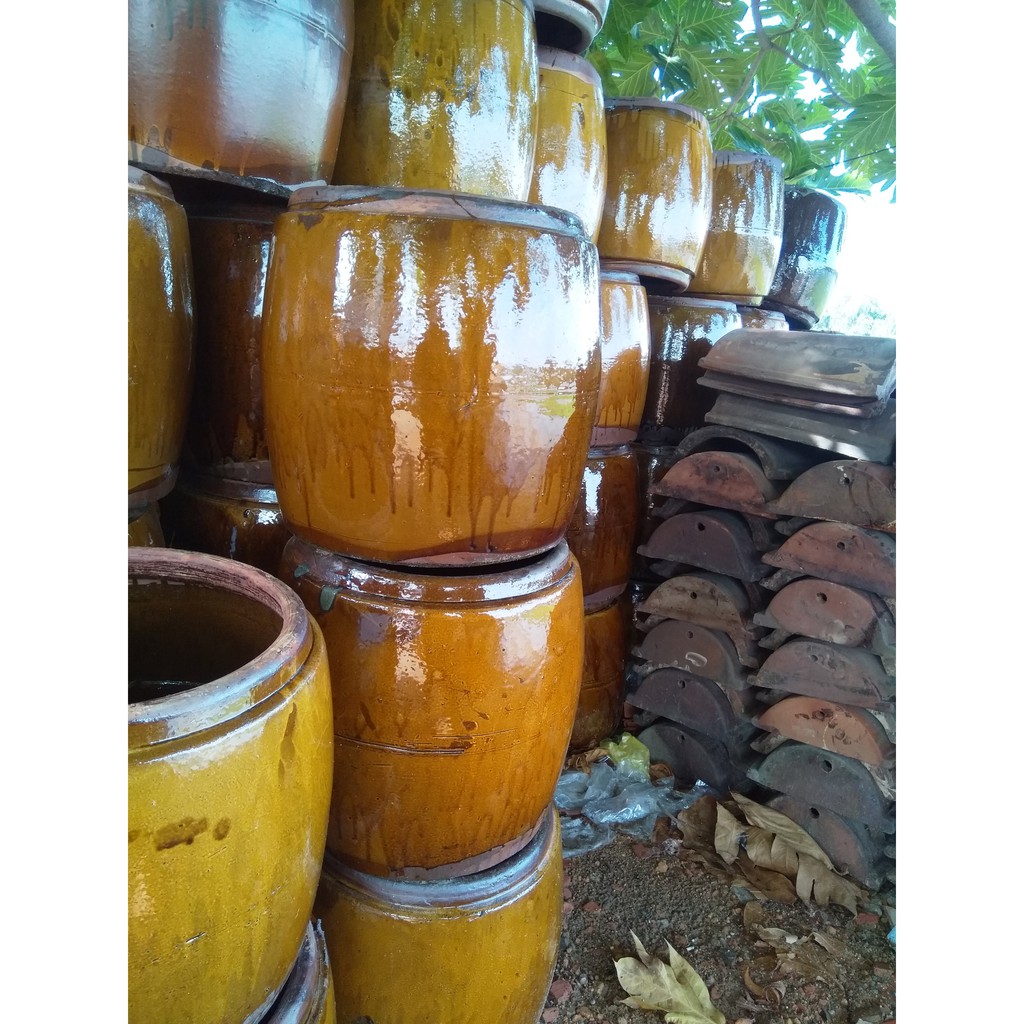 hũ gạo, lu khạp chứa gạo