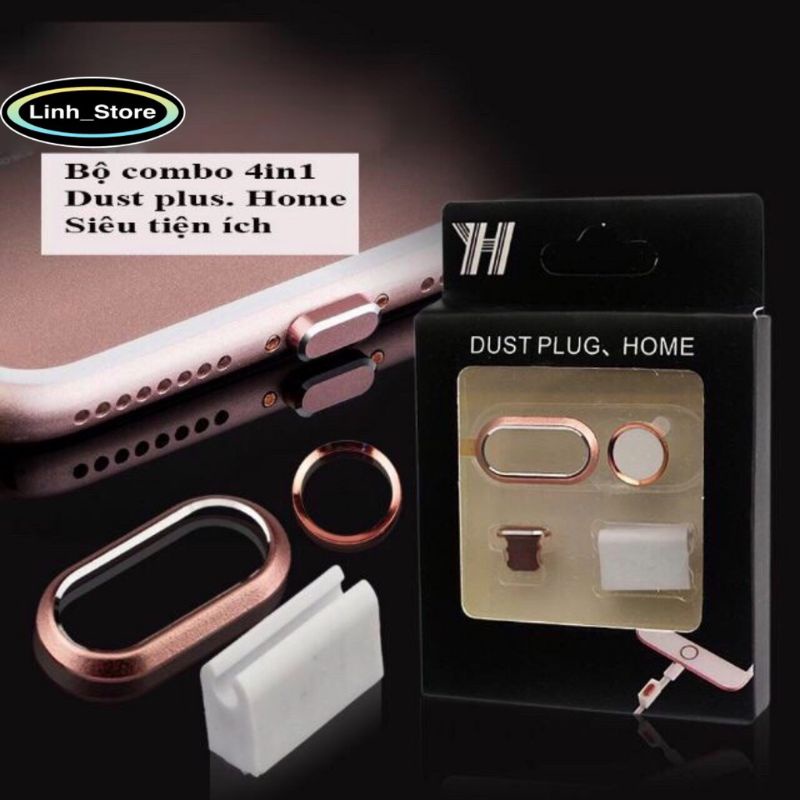 Combo Bộ 4 Món Viền Bảo Vệ Camera + Nút Home Cảm Biến Vân Tay + NútNút Home Dán Có Nhận Vân Tay Cho IPhone Ipad