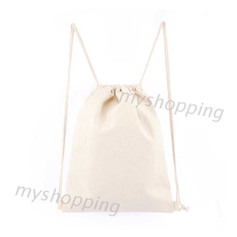 Balo dây rút vải canvas cotton năng động trẻ trung hợp thời trang cho cả nam và nữ