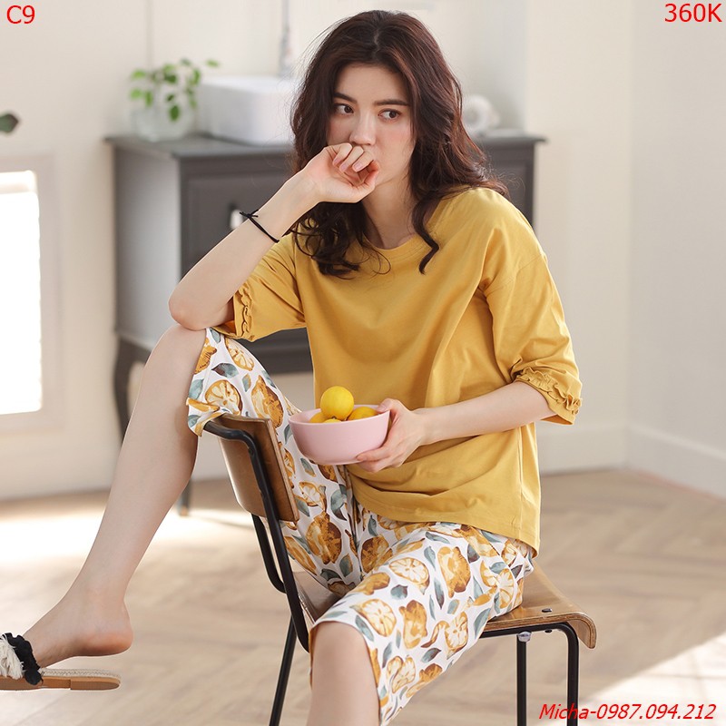 Bộ chanh vàng cotton cao cấp - Micha C9