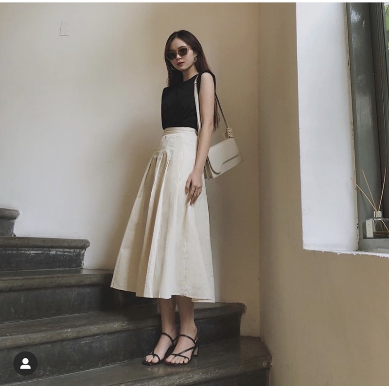 Pleated-waist Skirt (Chân váy eo xếp ly)
