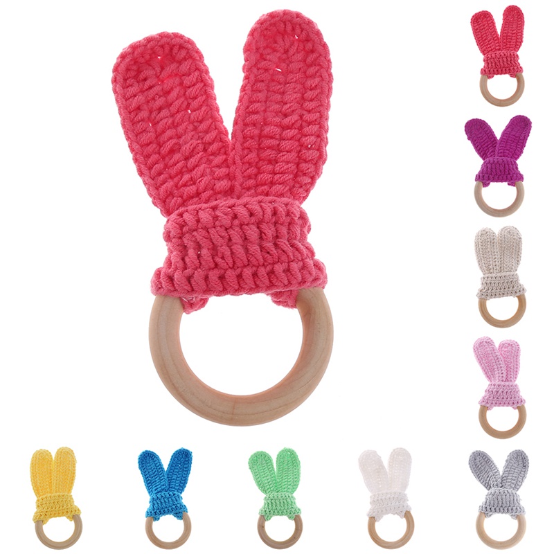 Đồ Chơi Ngậm Mọc Răng Hình Tai Thỏ Dễ Thương Cho Bé