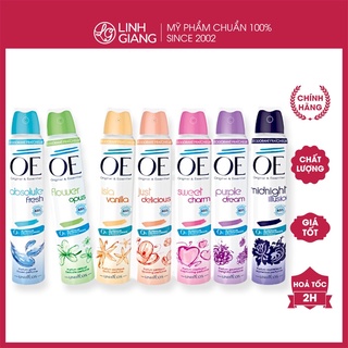 Xịt khử mùi nước hoa body OE cho nữ hương thơm đậm không để lại vệt trắng Linh Giang chính hãng