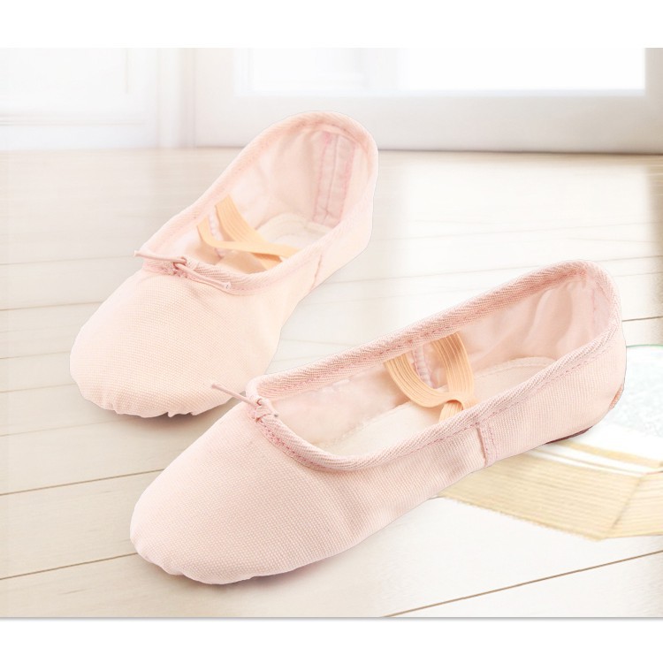 Giày Múa Ba Lê Vải Cotton Mềm Mại Cho Bé Gái