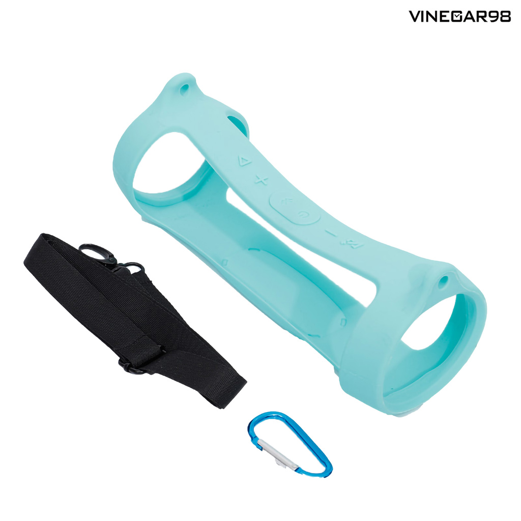 VINE™ 3Pcs/Set Portable Bluetooth Speaker Silicone Cover Case with Strap Carabiner for JBL 4