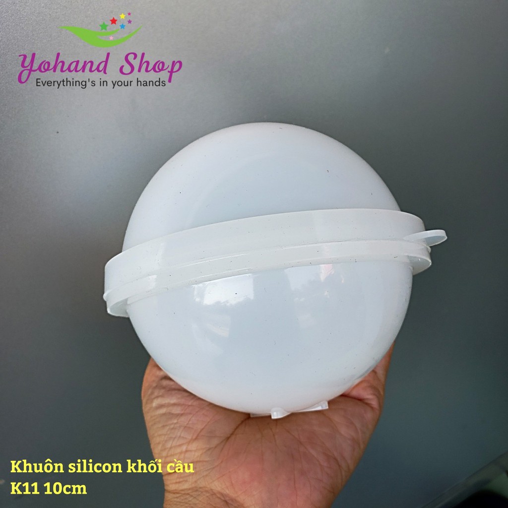 Khuôn silicon đổ resin - khối tròn - làm quả cầu pha lê ( giá/ 1 cái)