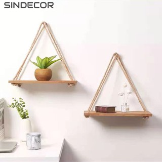 KỆ GỖ TREO TƯỜNG DÂY THỪNG SINDECOR_PHONG CÁCH VINTAGE