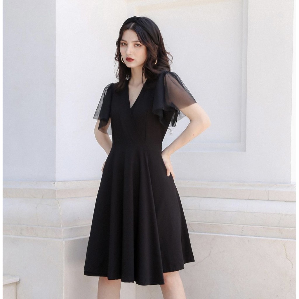 Đầm dự tiệc dạ hội đi chơi midnight muse  dress  thiết kế xẻ thêm một tà caocaobycaochen 2 màu đen trắng có bigsize