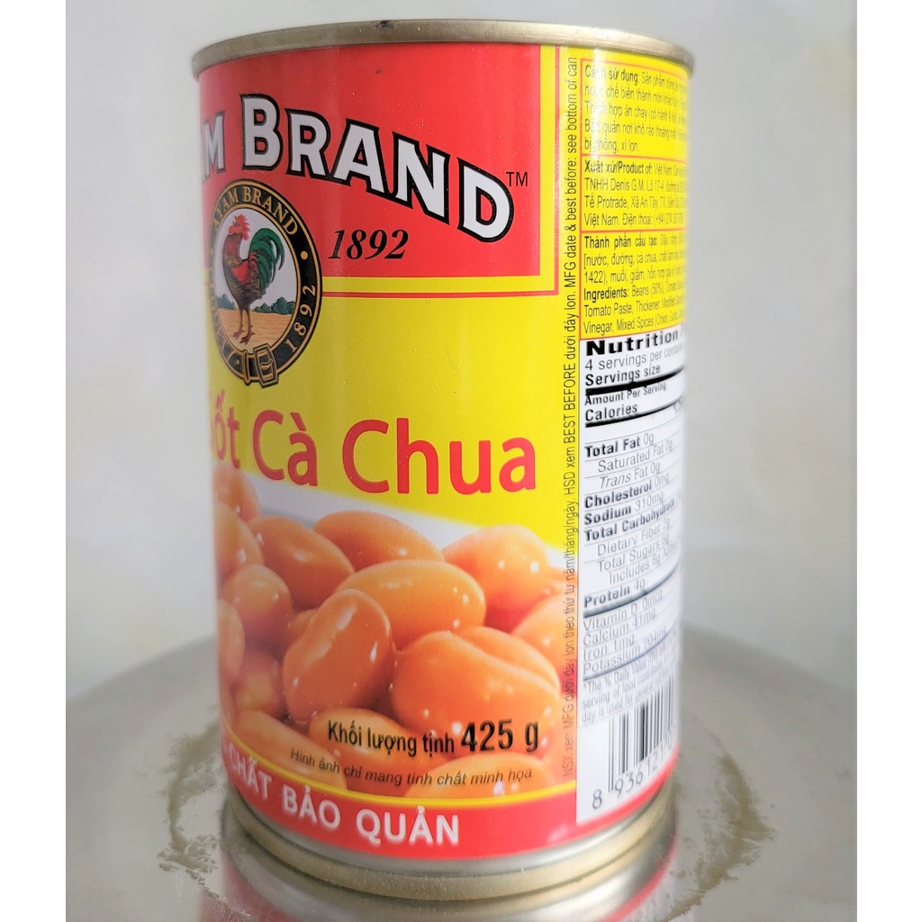 [HỘP LỚN 425g] ĐẬU XỐT CÀ CHUA [VN] AYAM Baked beans in tomato sauce (halal) (bph-hk)