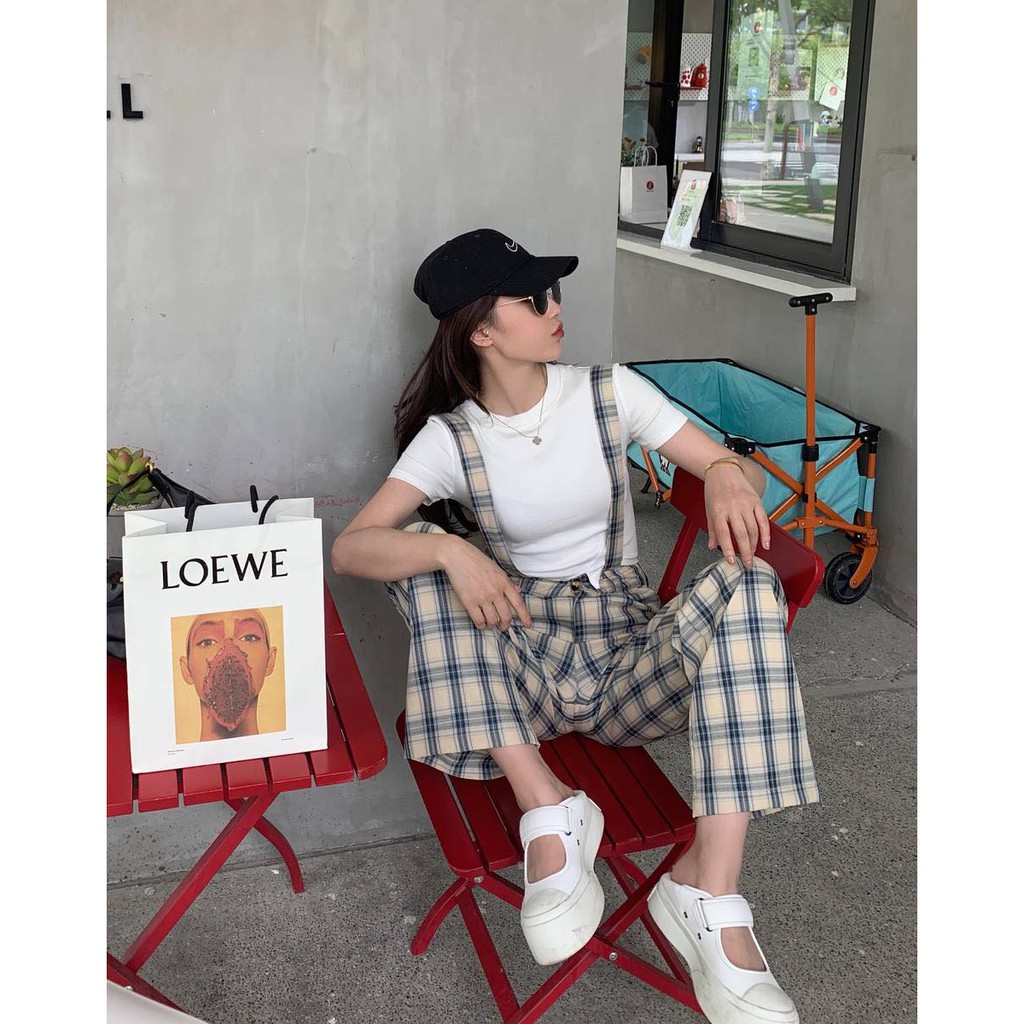 QUẦN YẾM ỐNG SUÔNG SỌC CARO - Y0084 | BigBuy360 - bigbuy360.vn