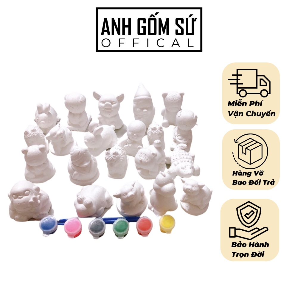 Tượng tô màu cho bé thẩm mỹ cao 5cm ( gửi mẫu ngẫu nhiên )