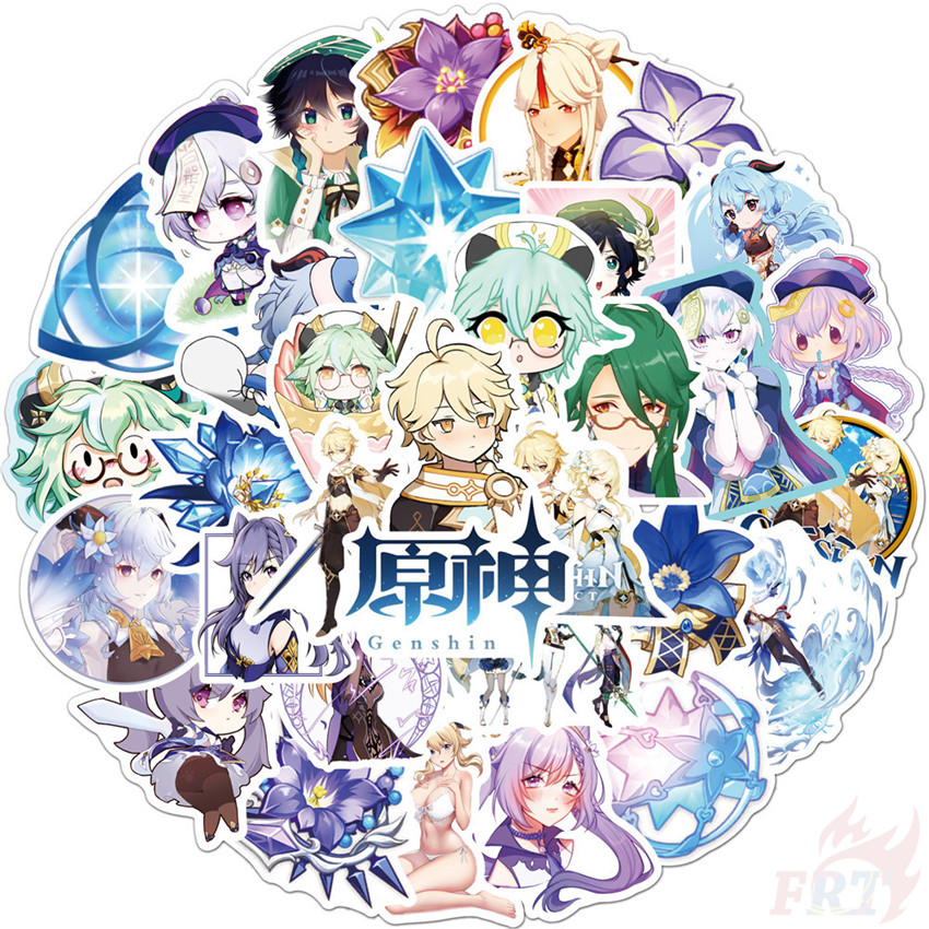 ❉ Genshin Impact - Series 04 Cartoon Games Stickers ❉ 50Pcs/Set DIY Fashion Luggage Laptop Skateboard Doodle Decals Stickers