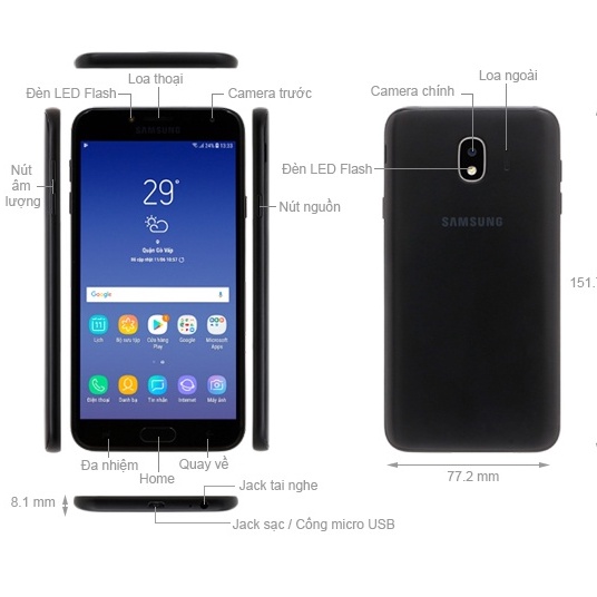 Điện Thoại samsung Galaxy J4 Máy cũ chính hãng đẹp 90-98%