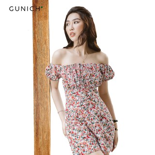 Playsuit trễ vai hoa đỏ Gunich