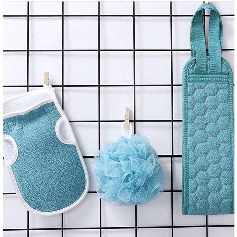 Set 3 Găng Tay Tắm Và Tẩy Tế Bào Chết Cho Lưng